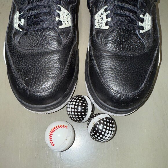 Nike Air Jordan 4 Retro LS Oreo Black Cement 2015 314254–003 Men's Size 12 - Picture 7 of 8